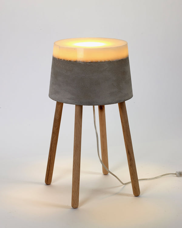 Concrete floor lamps