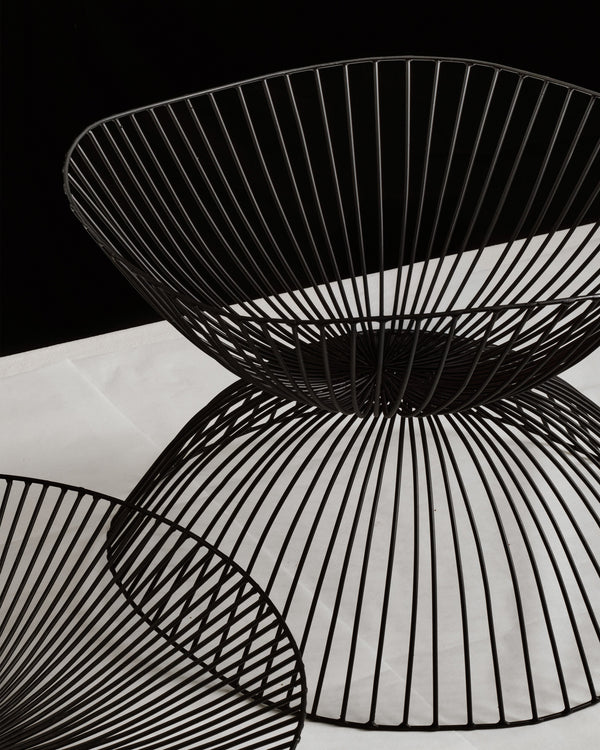 Metal sculptures vases