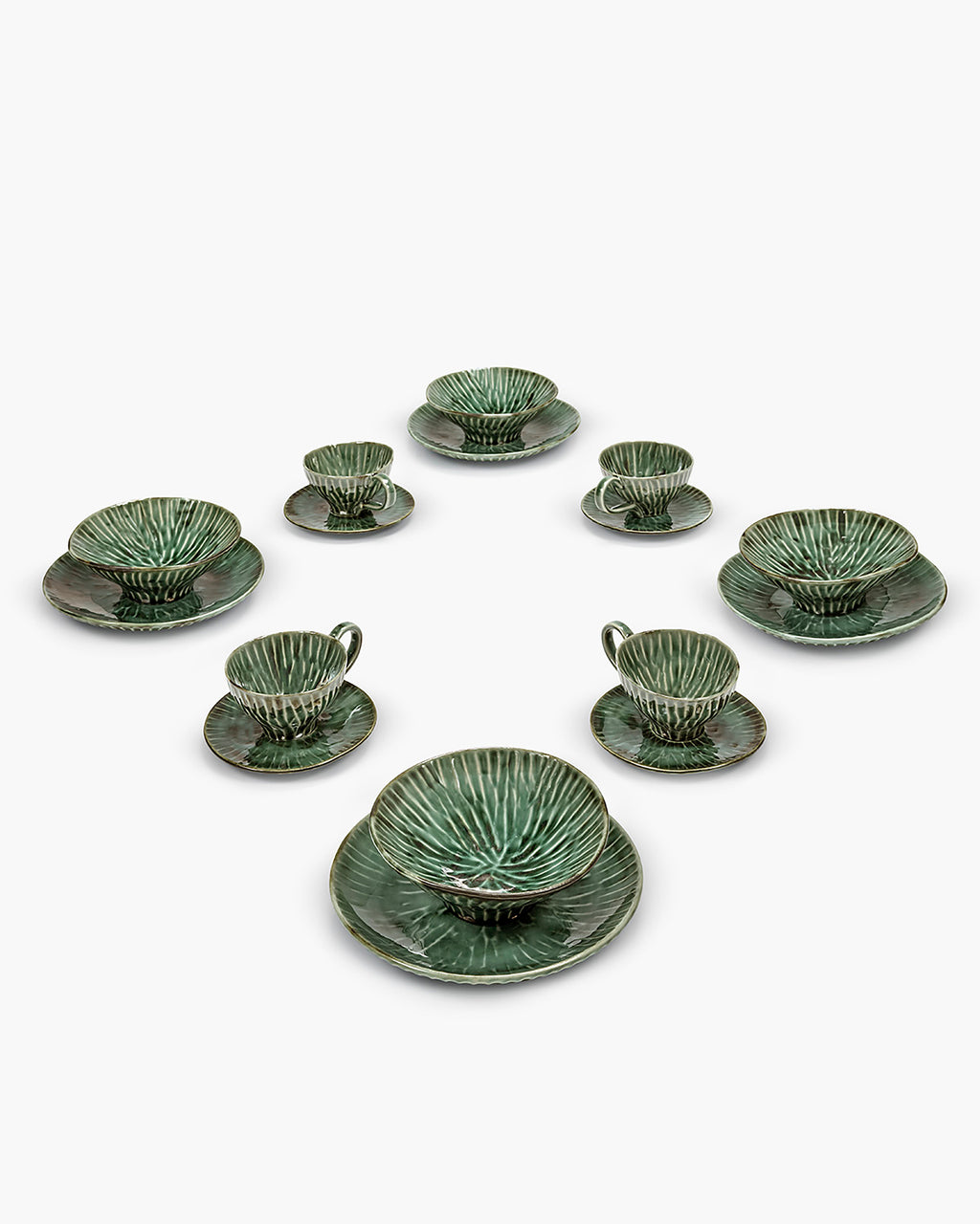 Breakfast Set 16 pieces green Verde Lanza