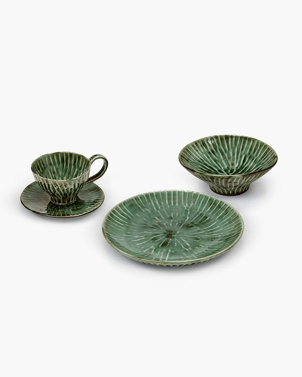 Breakfast Set 16 pieces green Verde Lanza