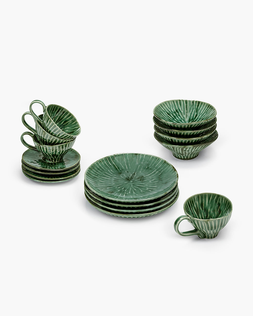 Breakfast Set 16 pieces green Verde Lanza