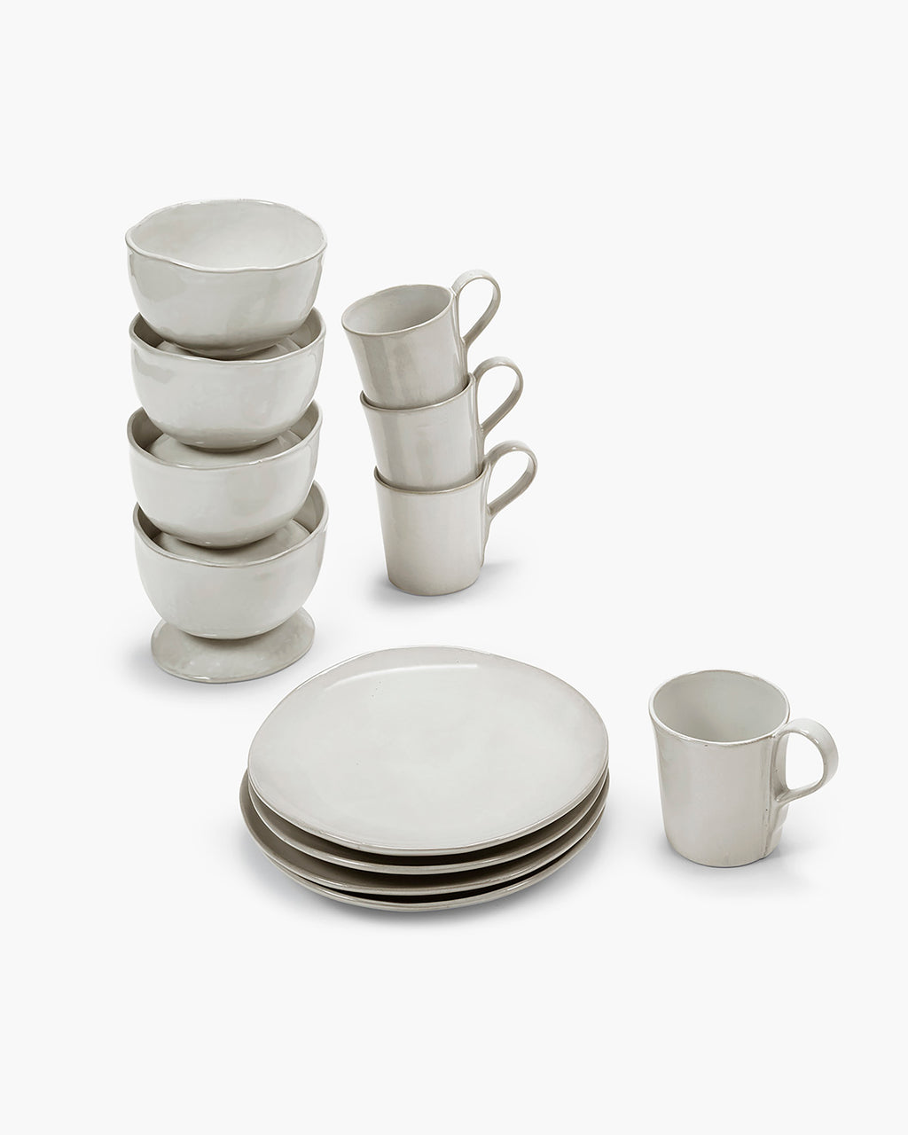 Breakfast Set 12 pieces off-white La Mère
