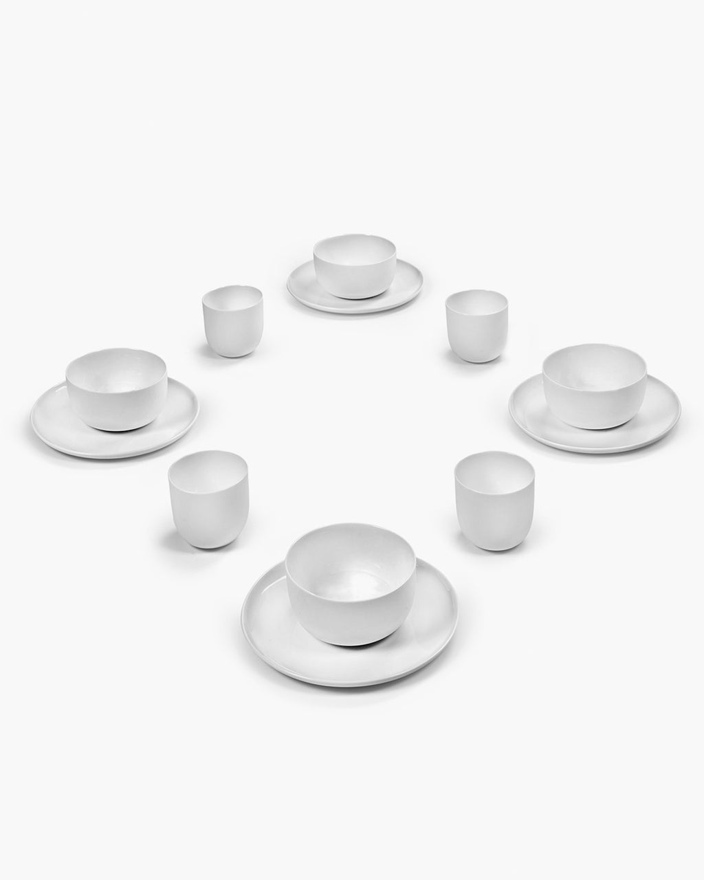 Breakfast 12 pieces - Set Base tableware by Piet Boon - white