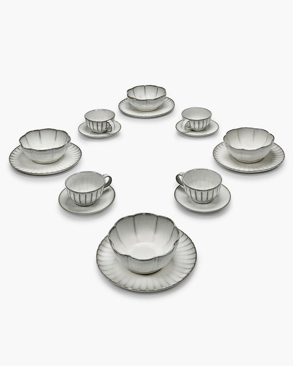 Breakfast Set 16 pieces white Inku