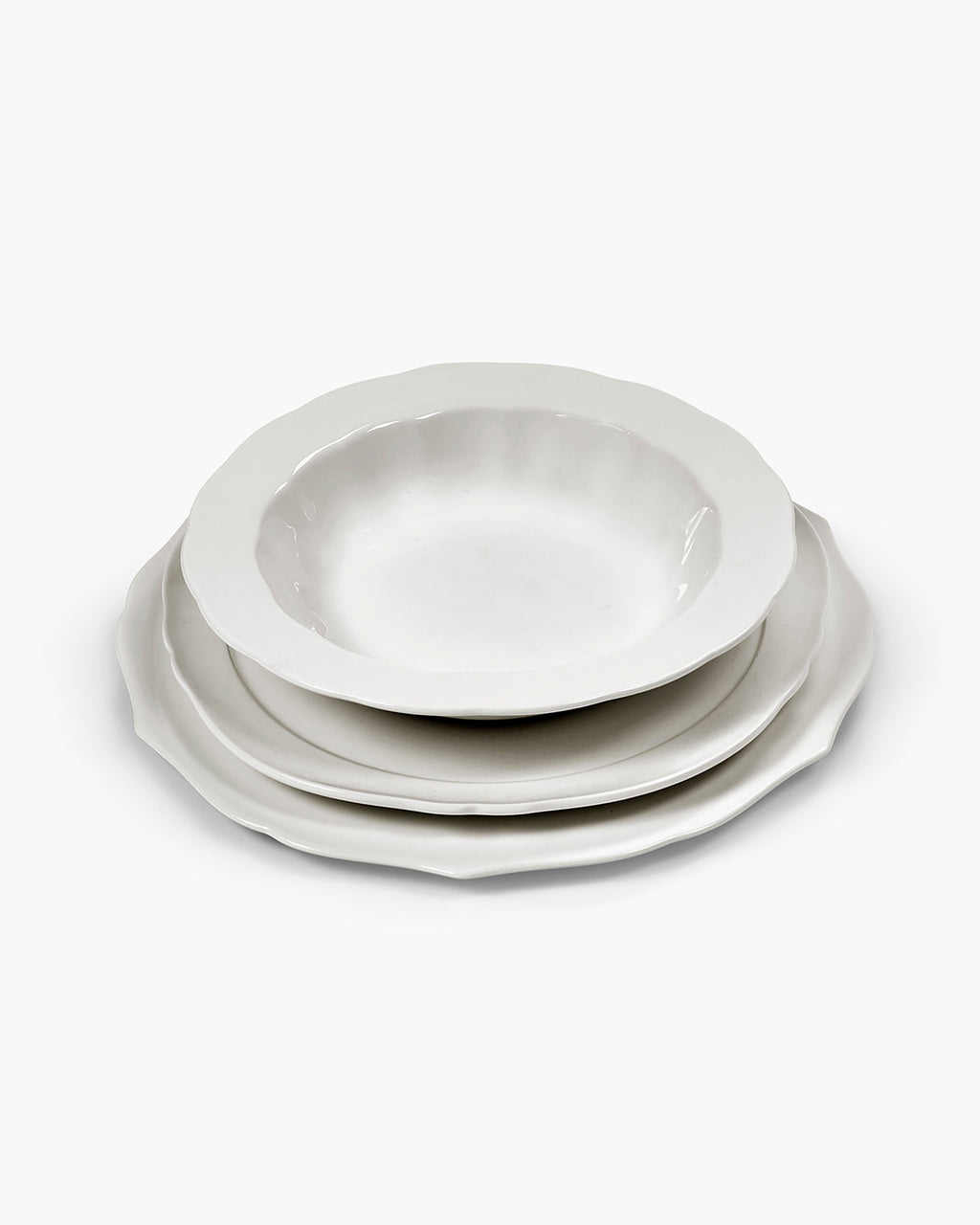 Dinner Set 12 pieces white Silhouette