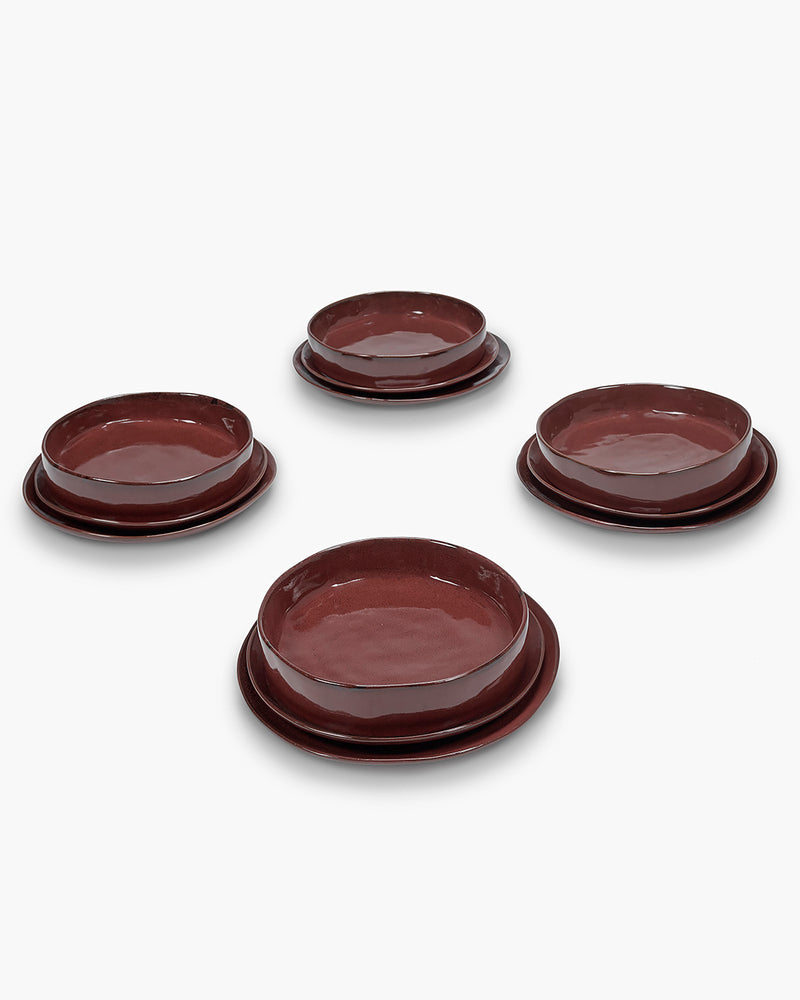 Dinner Set 12 pieces venetian red La Mère