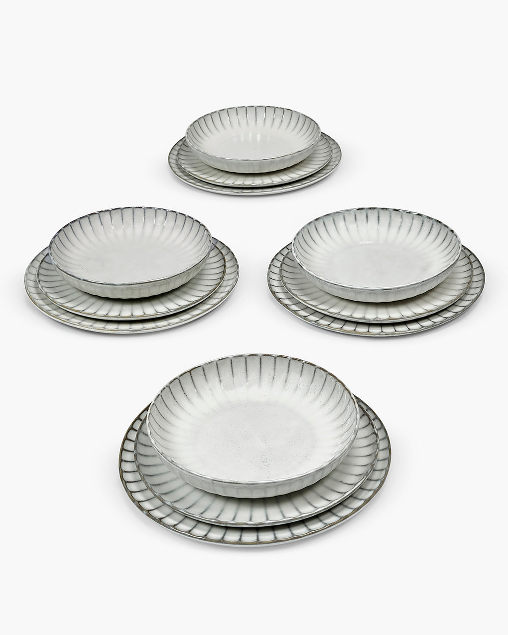 Dinner Set 12 pieces white Inku