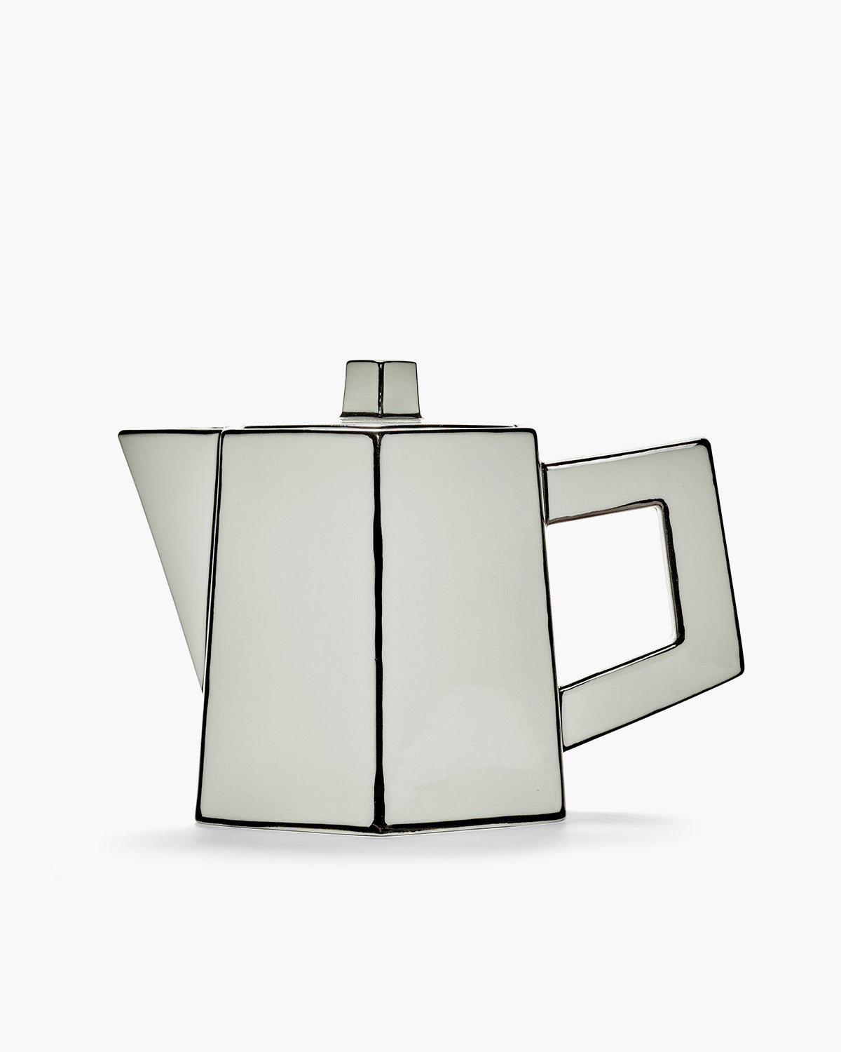 Tea pot white - black Carte Blanche – Serax US