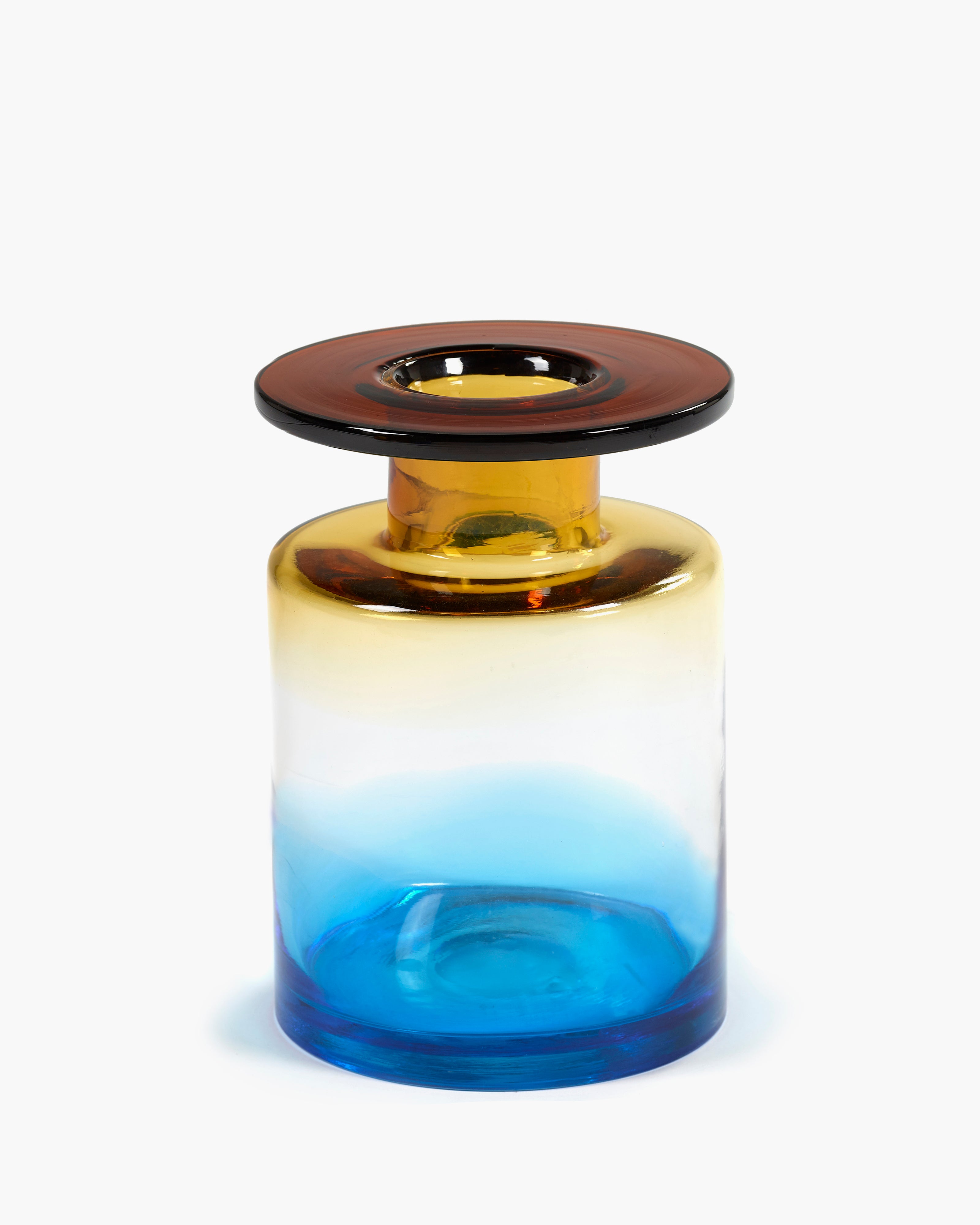 Wind & Fire Vase - Blue/Amber Medium - Thumbnail 2