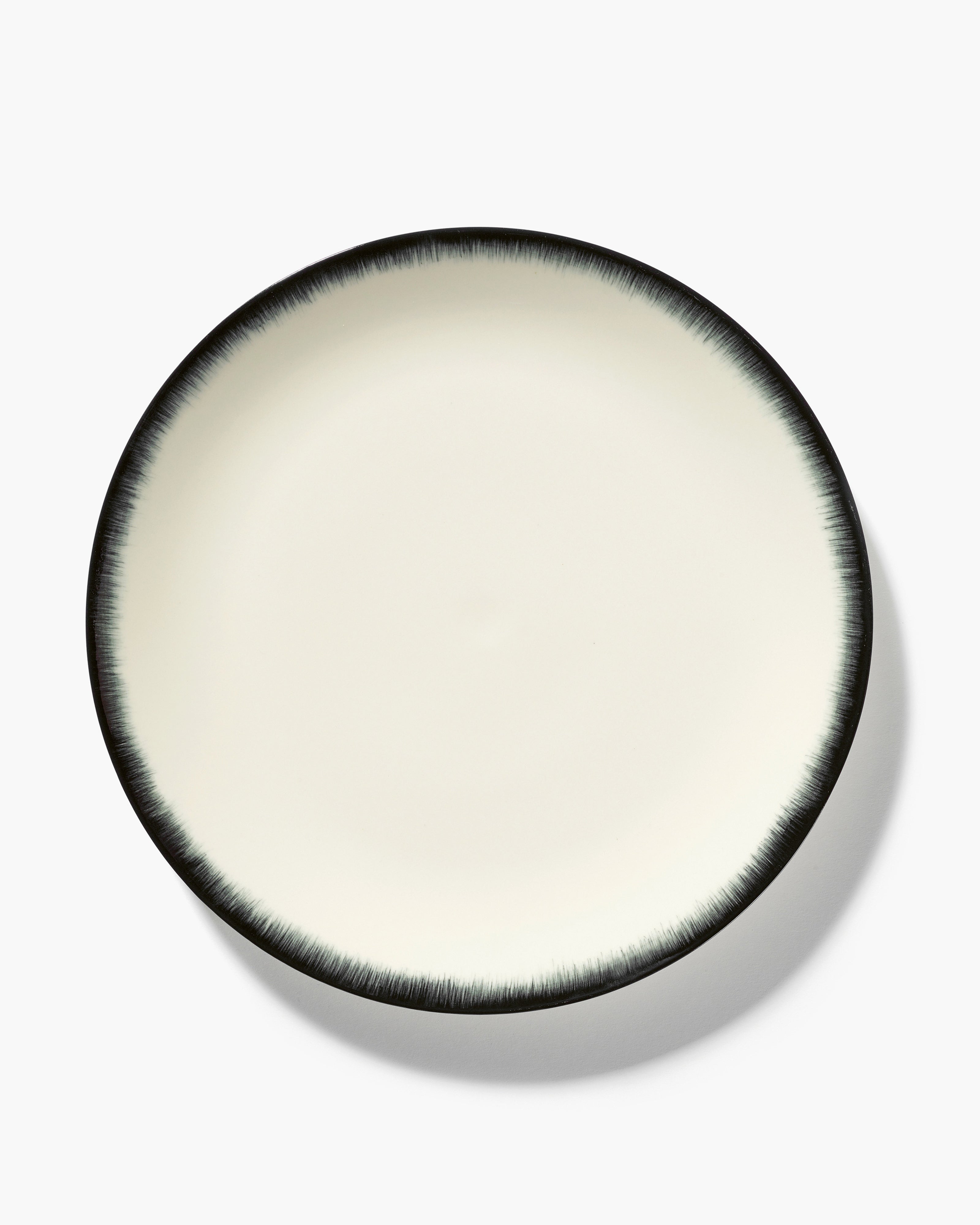 Dinner plate white/black variation 3 Dé