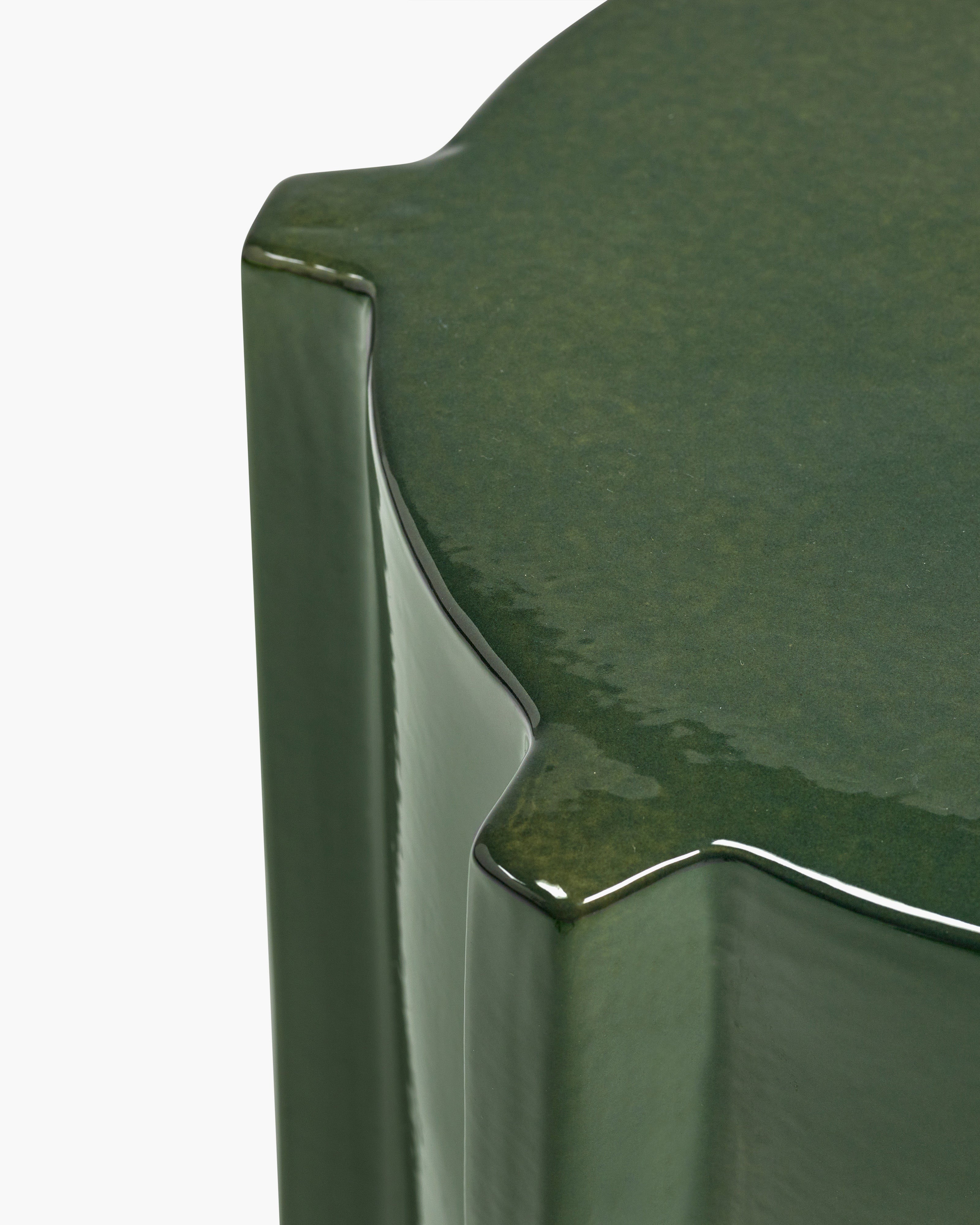 Side table dark green geometrical Pawn – Serax US