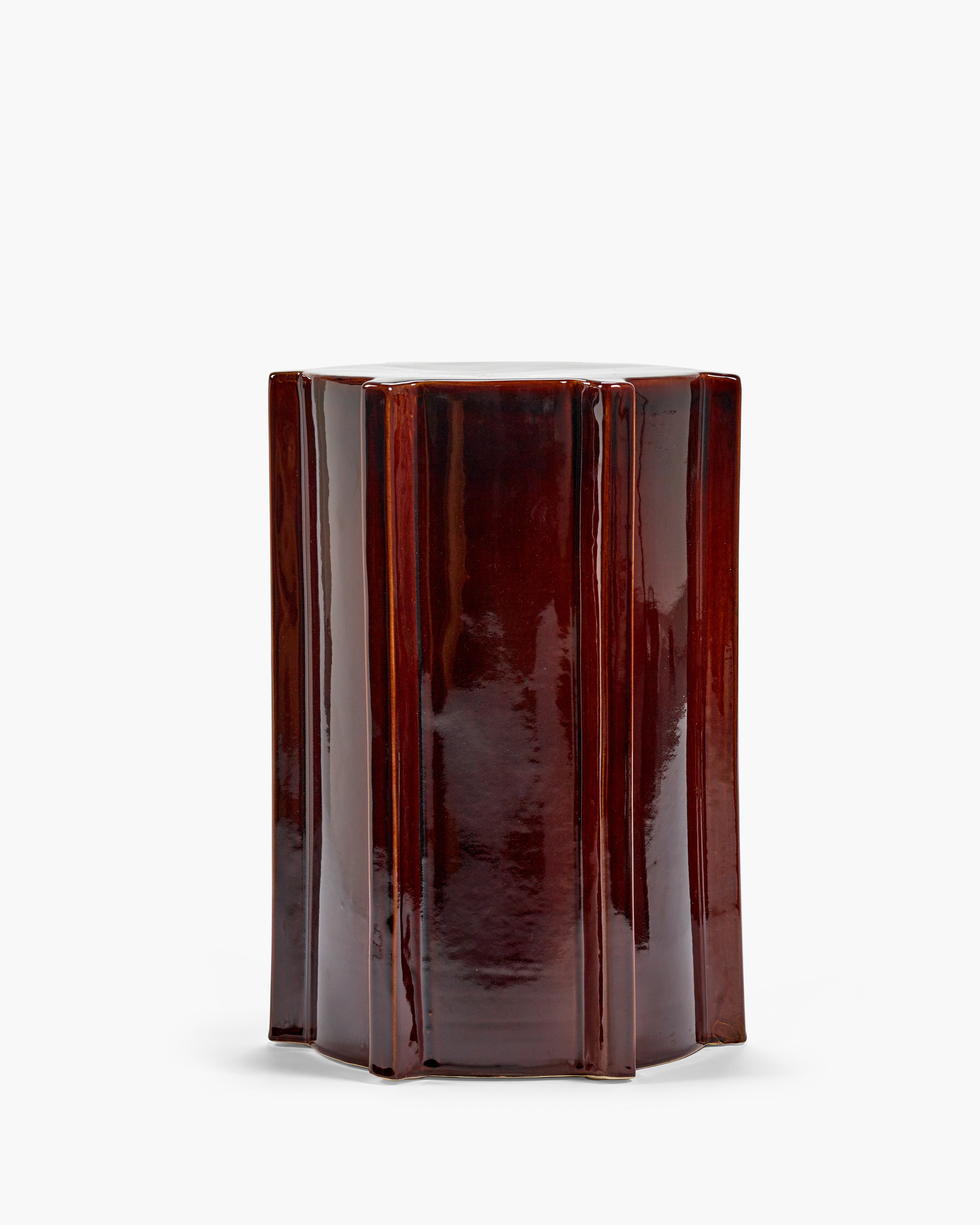 Side table dark brown geometrical Pawn – Serax US
