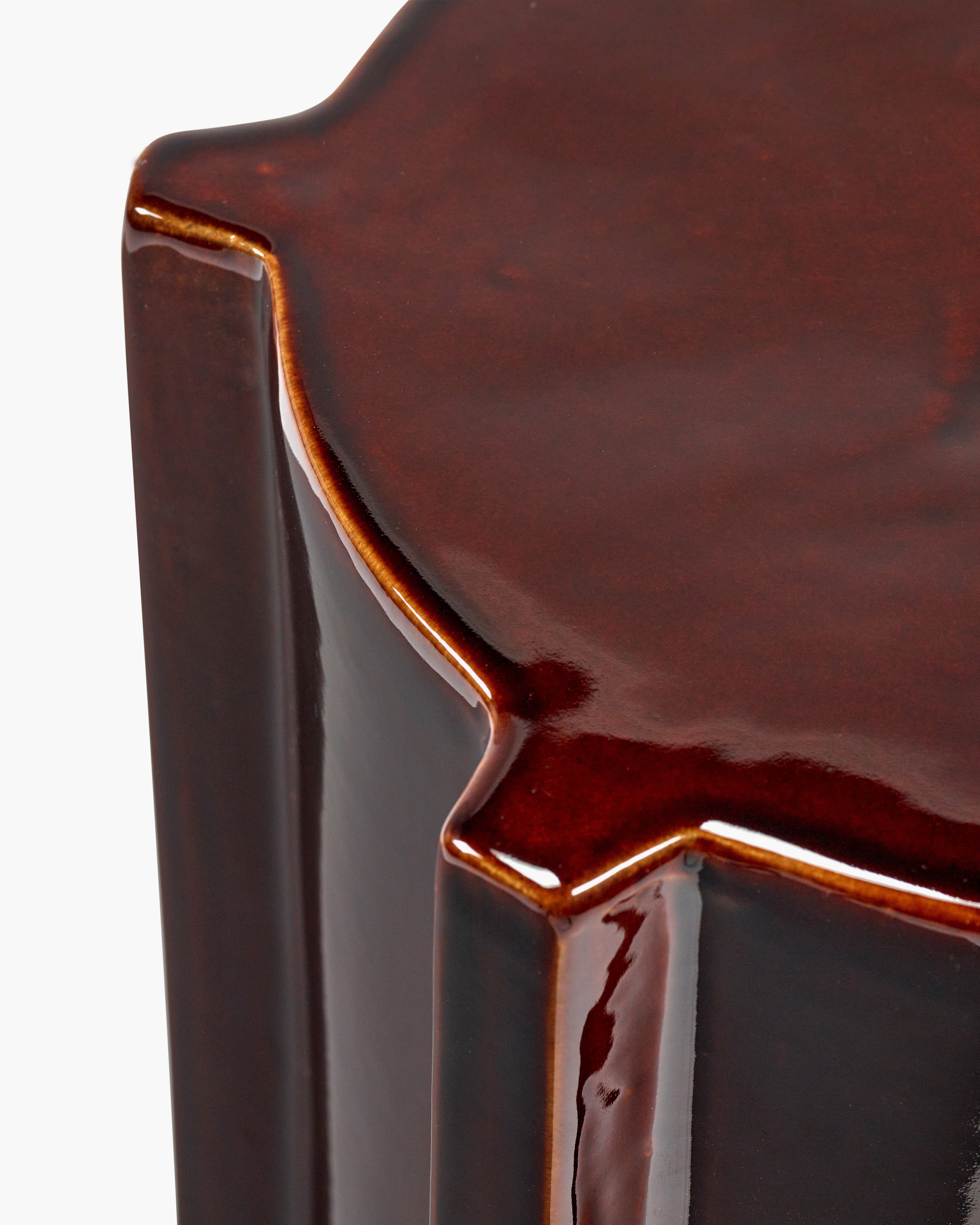 Side table dark brown geometrical Pawn – Serax US