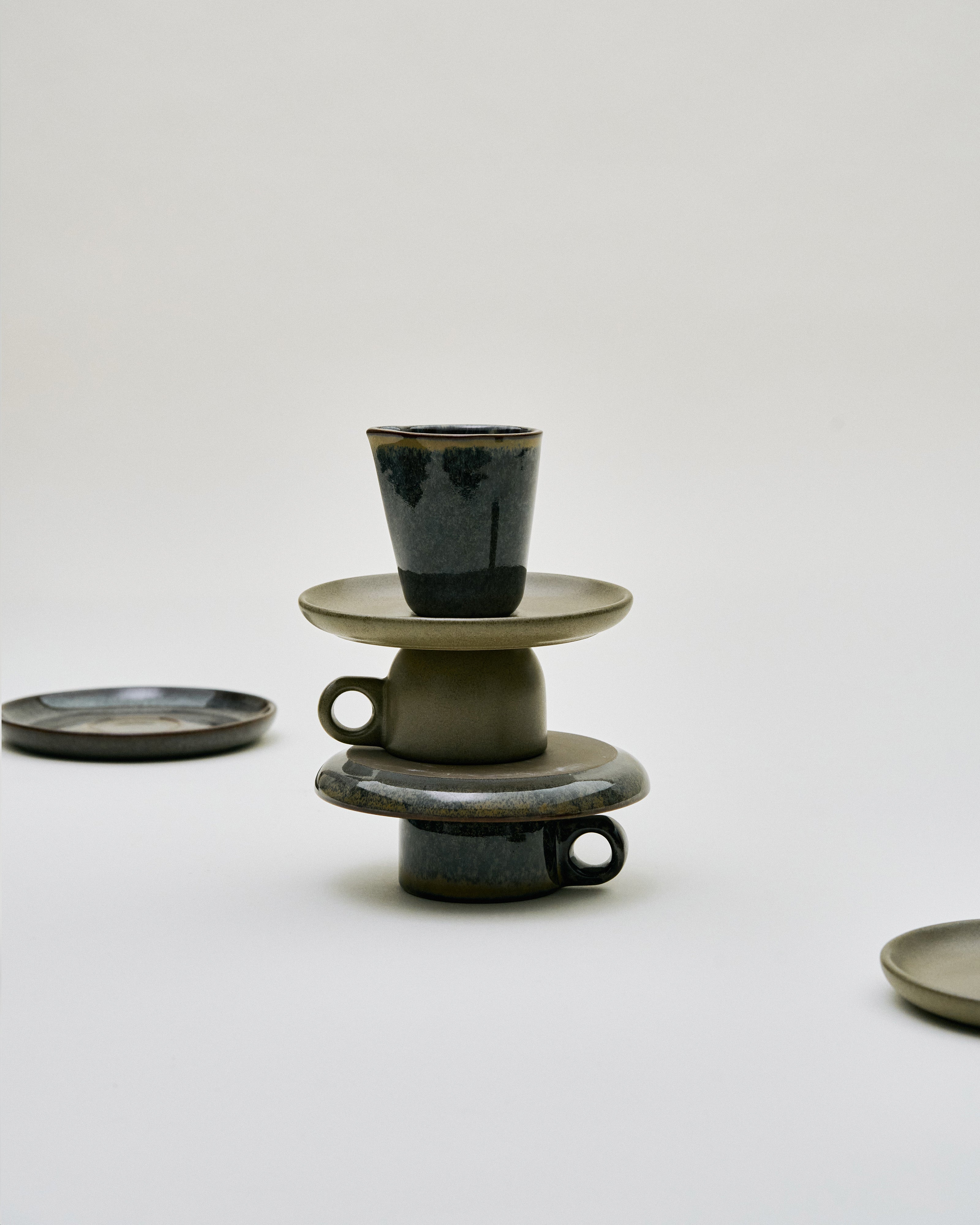 Coffee cup with saucer indi gray Surface – Serax US