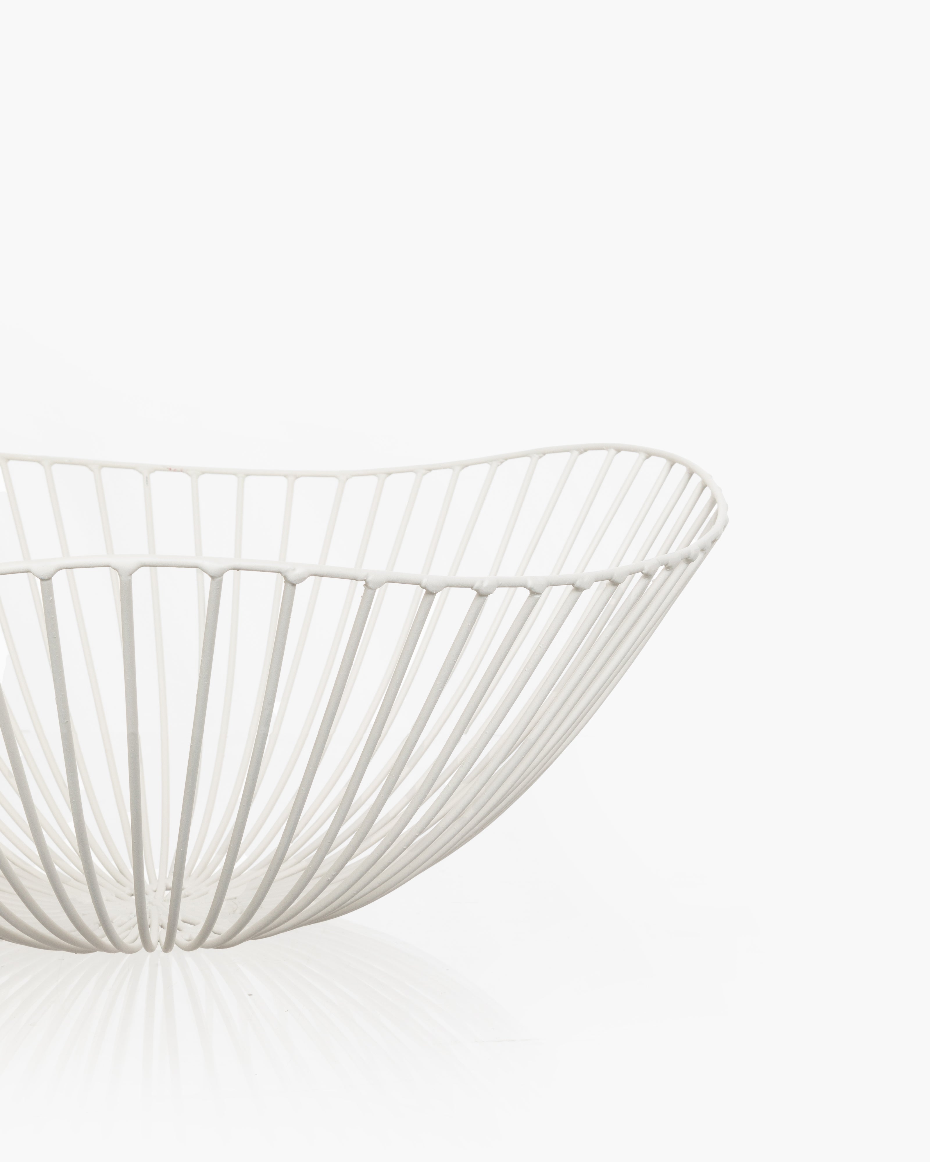 Iron basket white Cesira - Thumbnail 4