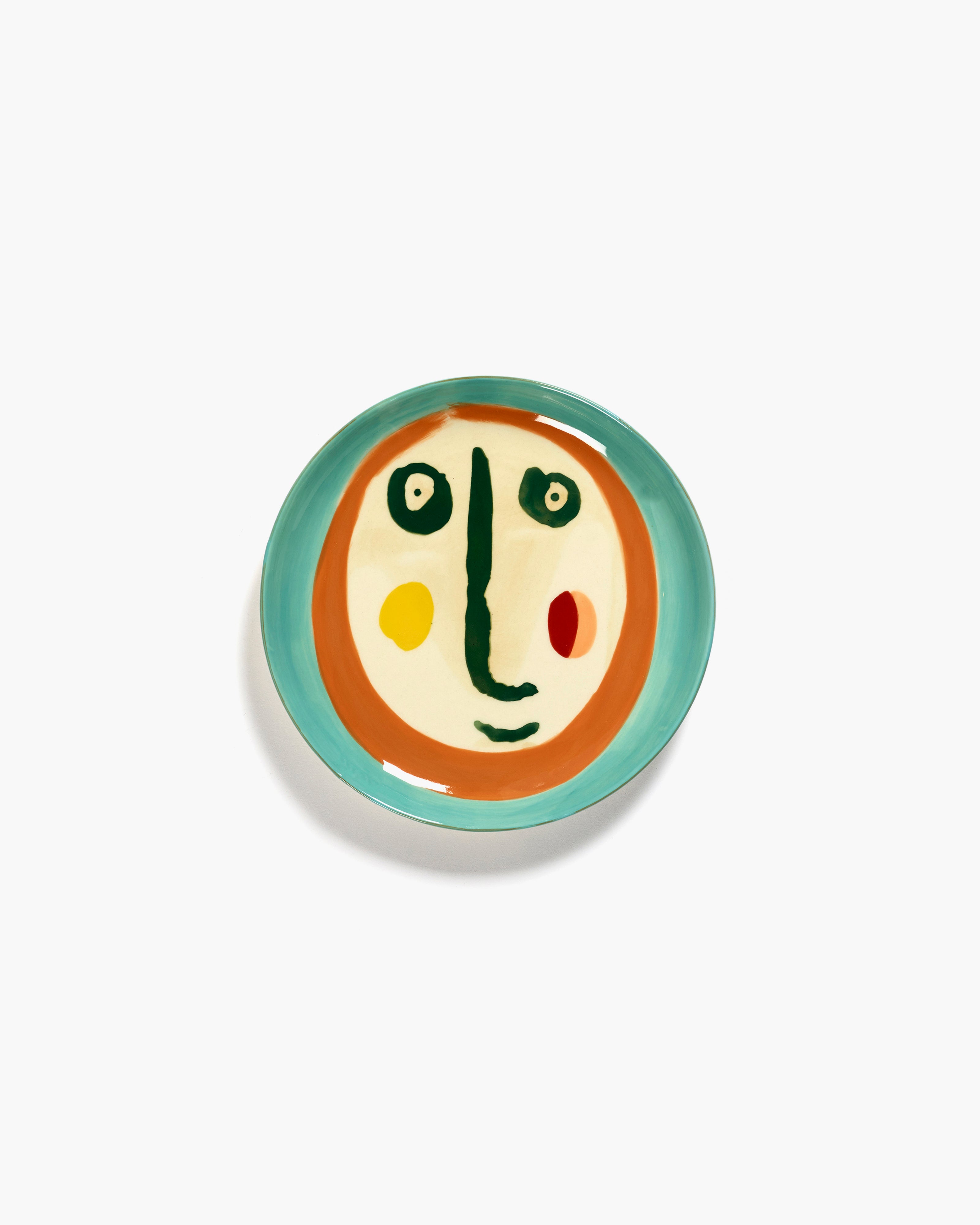 Breakfast plate with face 2 Feast set of 4