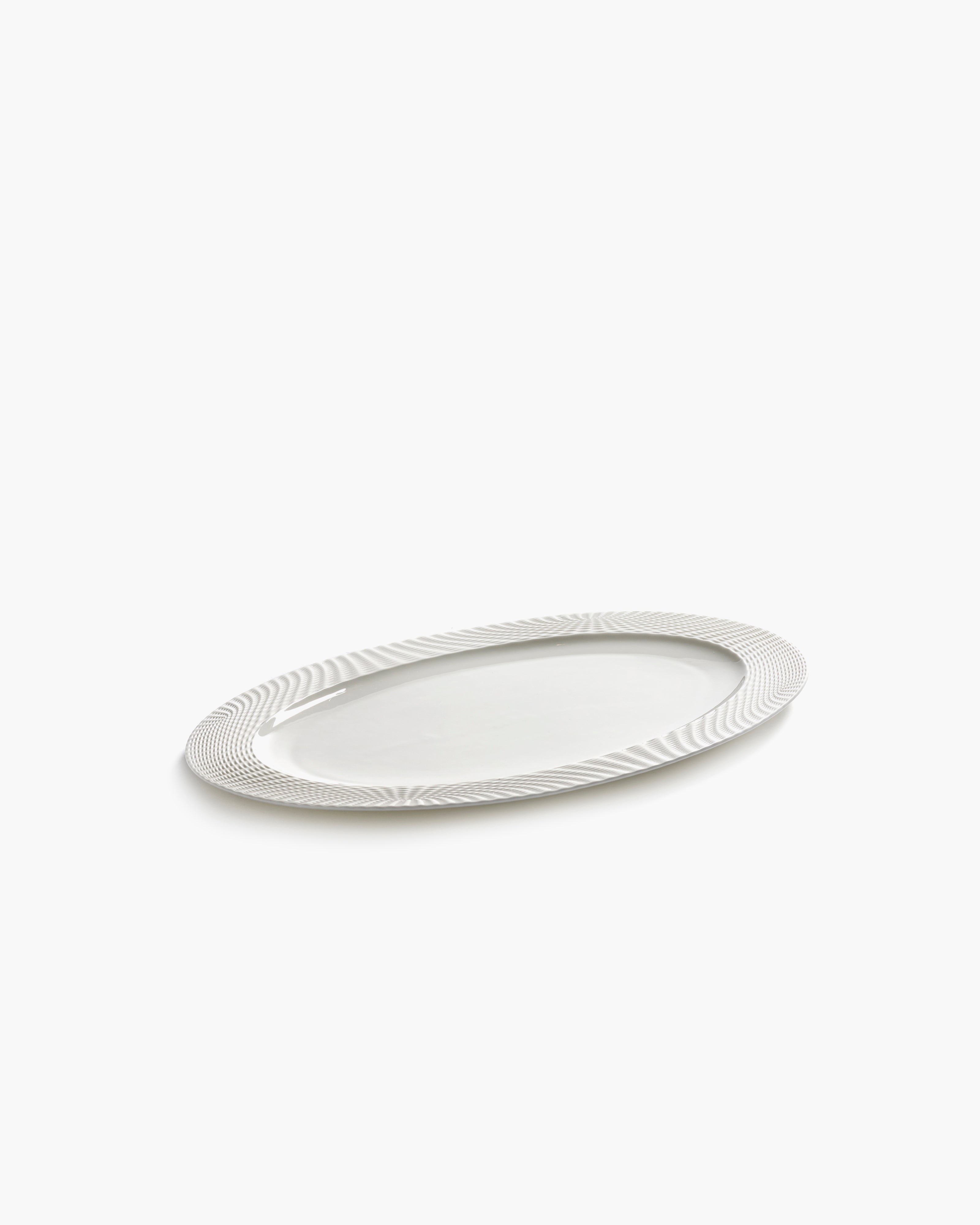 Oval plate white Nido