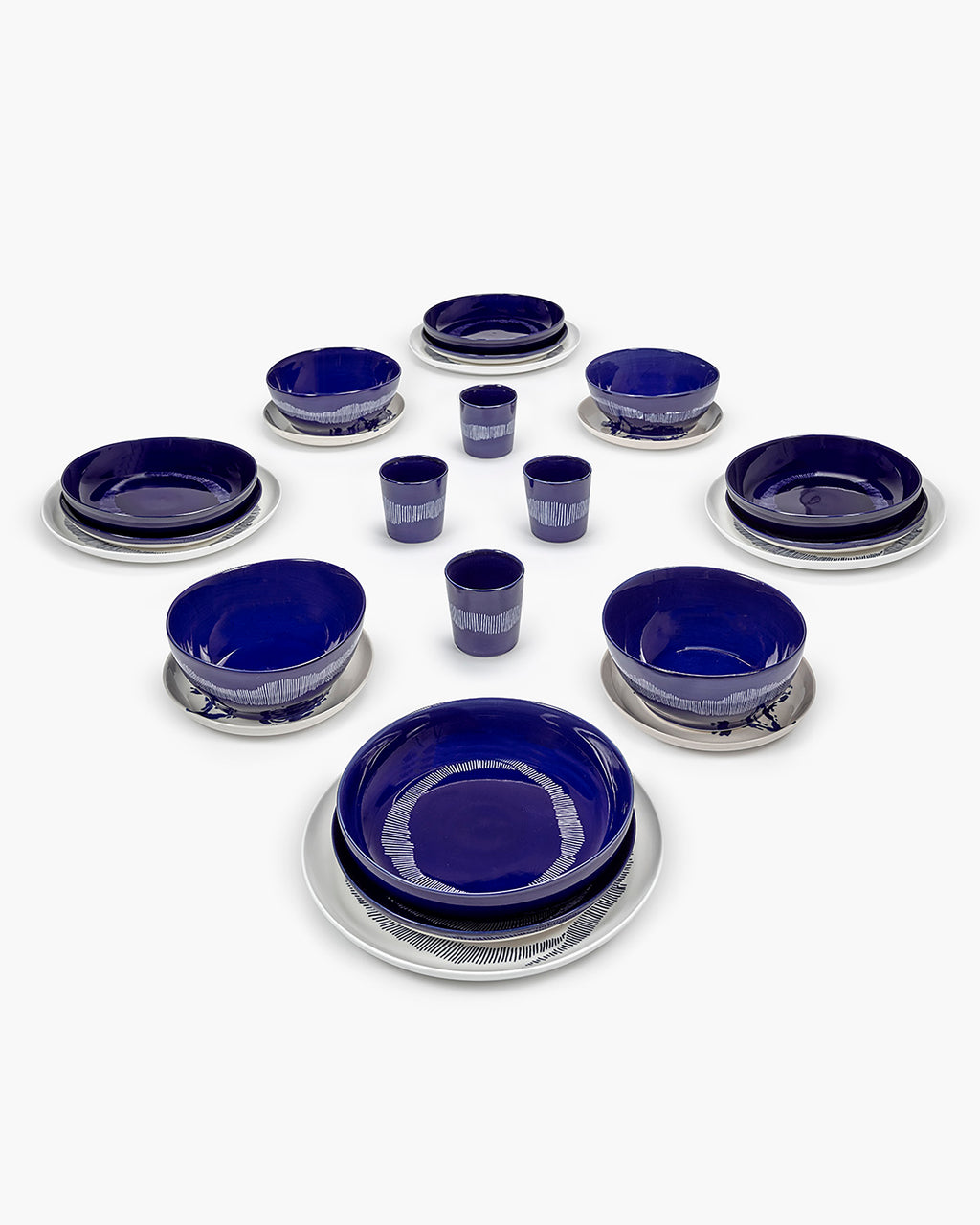 Full Set 24 pieces blue Feast