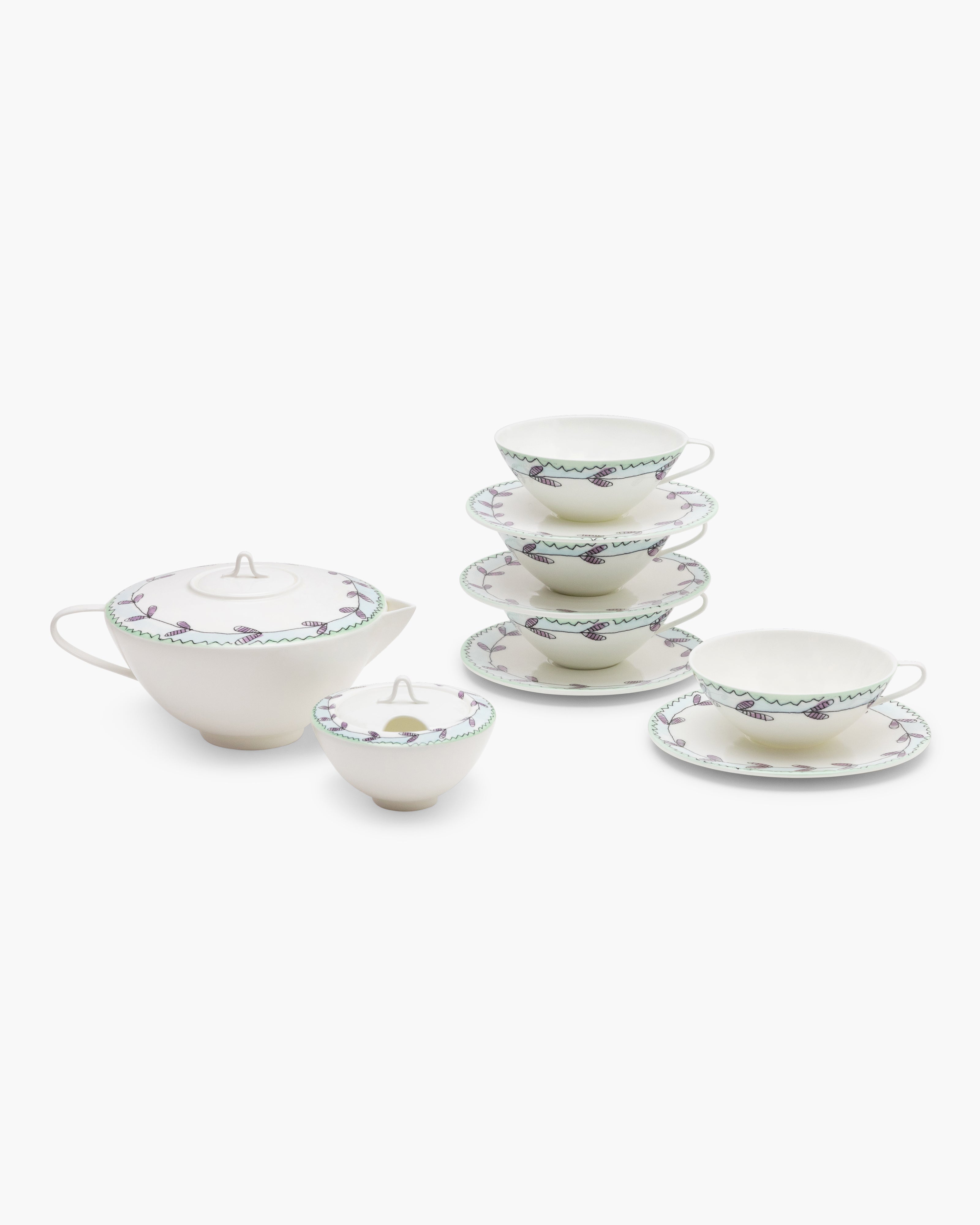 Midnight Tea Set Tea Set 6 pieces blossom milk midnight flowers – Serax US
