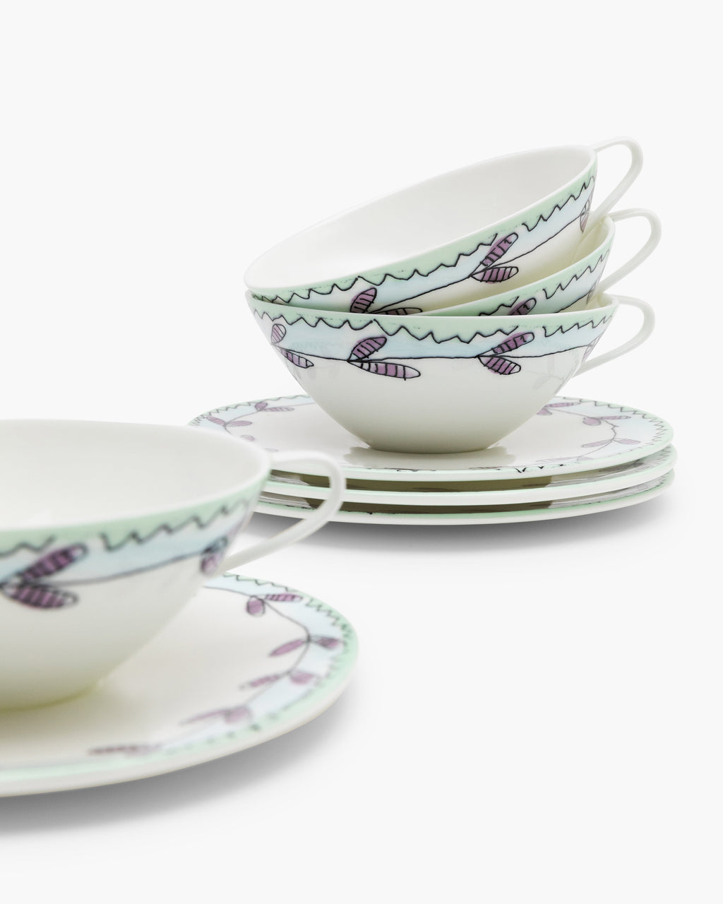 Midnight Tea Set Tea Set 6 pieces blossom milk midnight flowers – Serax US